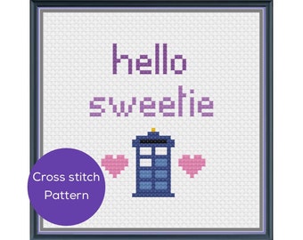 Hello Sweetie Cross Stitch Pattern