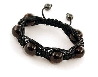 Garnet Bracelet, Shamballa Garnet, Garnet Beaded Bracelet, Gemstone Bracelet Garnet Jewelry Shamballa, 10mm Red Garnet, Energy Bracelet