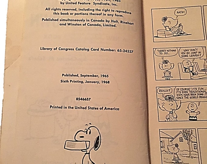 Vintage Peanuts "Sunday's Fun Day" | Charlie Brown SC (1968 Peanuts Book) Comic Books Teen