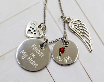 Personalized Pet Memorial Necklace,Pet Memorial Jewelry,Dog Memorial,Cat Memorial, Pet Loss Gift, Dog Remembrance,Dog Memorial,Cat Memorial