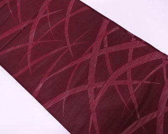 japanese vintage purple fukuro obi woven blades of grass