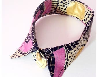 African Fabric Faux col, Ankara Fabric collar, Detachable Collar, African Faux Collar, Removable Vintage Style Collar