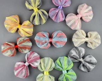 Boutique Bow, Hair Bow for Girls, Striped Bow WH100002