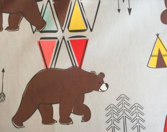 Tokala Bears on Minky by Michael Miller Fabrics