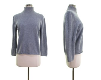 Oscar De La Renta sweater cashmere sweater gray sweater gray cashmere sweater cropped sweater turtleneck sweater normcore sweater italy