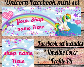 Unicorn Facebook Timeline mini set
