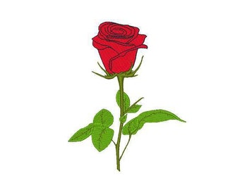 Red Rose Machine Embroidery Design
