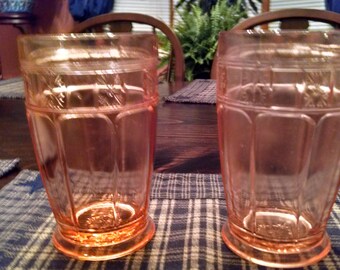 doric pink 5 inches tall 12 oz. footed tumblers