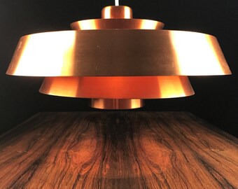 Classic high quality copper ceiling light by Jo Hammerborg