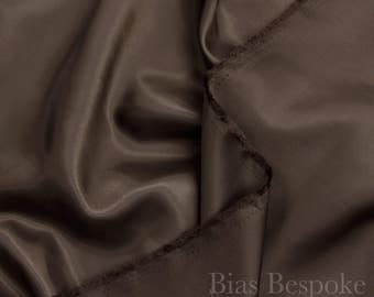 Chocolate Brown Lining Fabric 'Chengis', Sold by the Yard