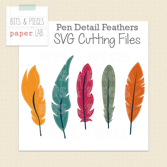 Download SVG Cutting Files: Pen Detail Feathers SVG Feather SVG
