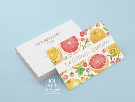 Fruit business card design exotic fruit business card