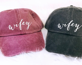 Bride gift. Wifey hat. Bridal shower gift. wifey apparel. bride hat. newlywed gift. honeymoon hat. Wife gift