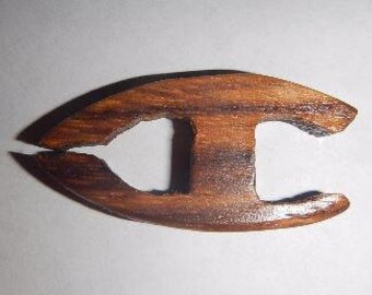 3/4 Tatting Shuttle, Zebra wood or leopard wood