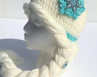 Elsa Wig, Elsa Hat, Elsa Crochet Hat, Elsa Frozen Hat, Frozen Hat, Crochet Hat, Crochet Baby Hat, Ready to ship, Gift, Birthday Gift