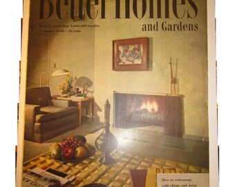 Vintage Better Homes & Gardens Magazine November 1948