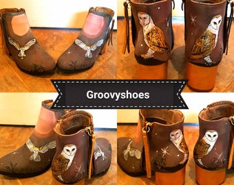 Barn owls boots. Moon light boots Harry potter