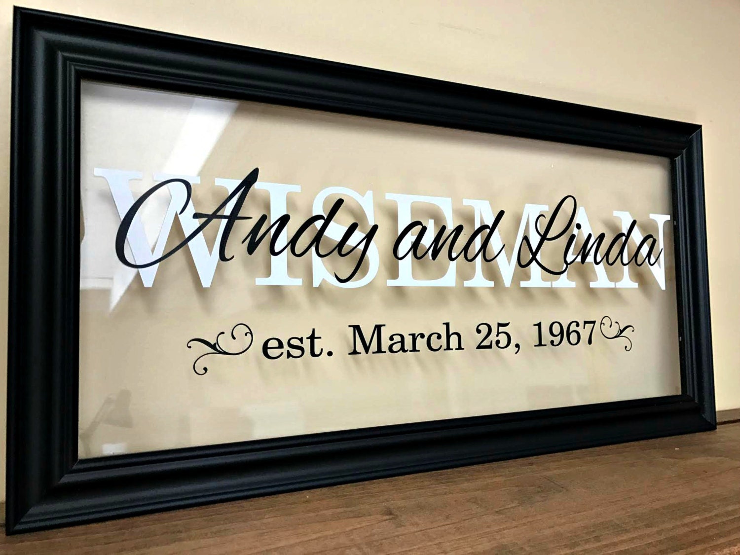 Farewell Gift Wedding Gift Last Name Sign Personalized Couple