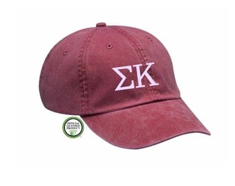 Sigma Kappa Embroidered Hat, Baseball Cap, Sorority Hat, Sorority gift, Big Little Gift, Sigma Kappa Hat, Sigma Kappa Cap, Sigma Kappa Gift