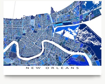 Street map New Orleans Louisiana