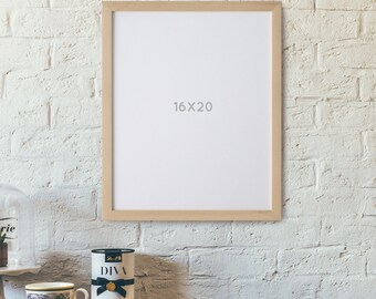 16x20 Picture Frame Glass included Unfinished wood frame Poster frame Picture frame Art Frame Large Format Frame Pine frame poster frame