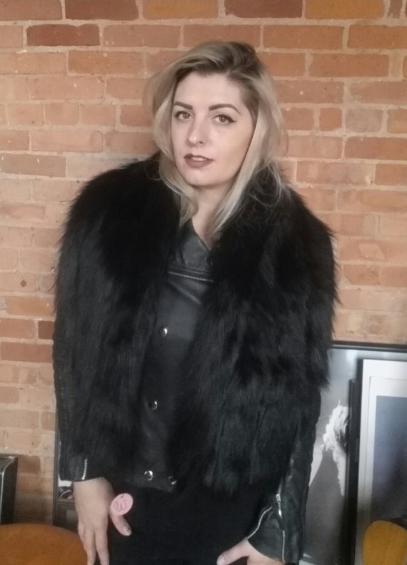 Faux fur scarf shawl wrap. Faux Fox fur. Rockabilly cover up, wedding bridesmaids shawl.