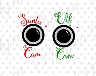 Santa Cam svg, Elf Cam Svg, Sign Svg, Christmas Svg, Digital Cutting File, PDF, DXF, SVG