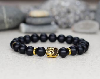 Protection bracelet Buddha bracelet Mala bracelet Reiki bracelet Buddhist bracelet Mantra bracelet Zen jewelry Spiritual gift Yoga gift men
