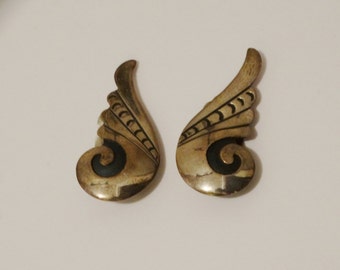 1900's Sterling Silver RARE Winged/Scroll Earrings.