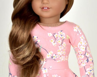 Long sleeve cropped top for 18 inch dolls