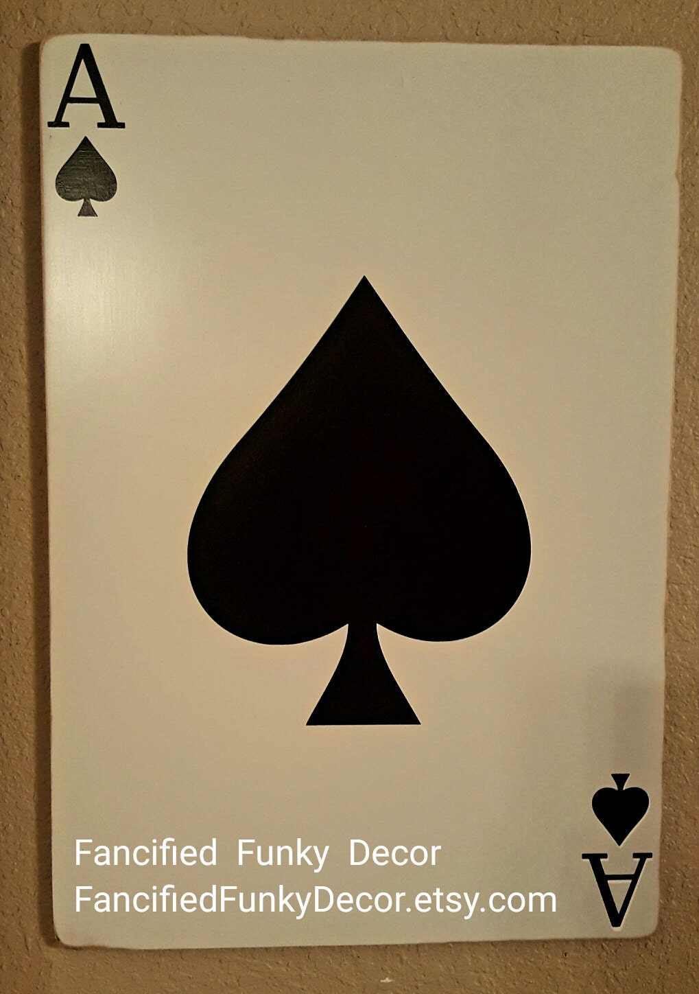 Large Playing Card Playing Card Sign Ace Of Spades Wall Art Large Playing Card Playing Card Sign Ace Of Spades Wall Art
