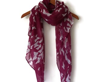 Marc Cain Collections Pink Butterfly Scarf SC B4.07 Z19 COL 252