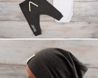 Baby Boy Clothes, Personalized Hat, Pants, Bodysuit, Baby Boy Coming Home Outfit, Custom Baby Boy Gift, Baby Boy Outfit, Cool Baby Clothes