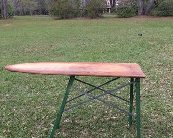 Vintage Ironing Board, Wood Ironing Board, Farmhouse Decor, Sofa Table,
