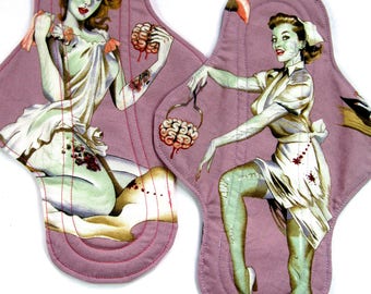 Zombie Woman Cloth Pad, custom cloth pad, halloween cloth pad