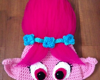 Poppy Crochet Hat, Troll Hat, Poppy, Troll, Crochet Hat, baby, child, teen, adult