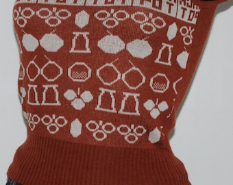 Vintage brown sleeveless sweater Size 34-36 FR