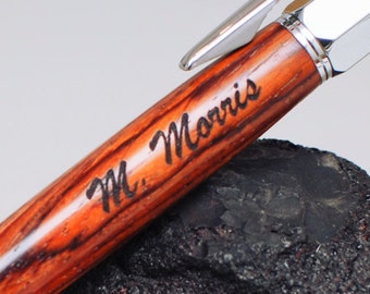 Option of Engraving for Wooden Pen or Pocketwatch - Text or Logo
