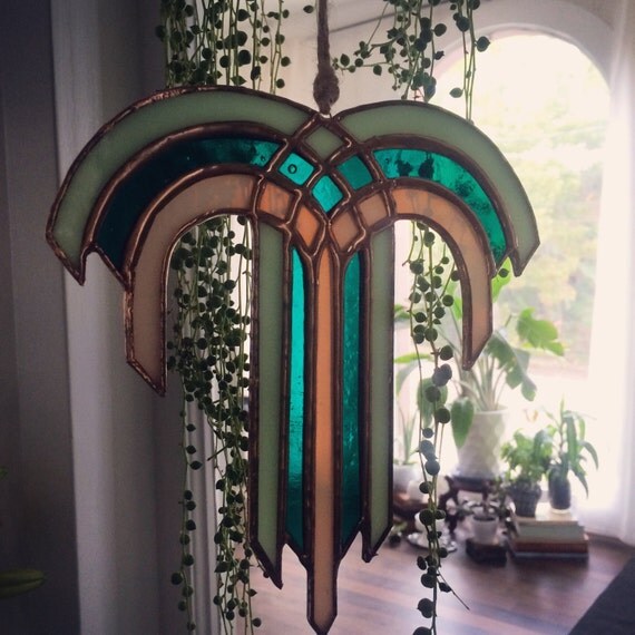 Stained Glass Fountain Suncatcher Kansas City