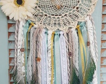 Bohemian Dream Catcher Peacock//Bohemian Dream Catcher// boho//wedding decor//baby shower//home decor//