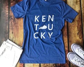 Kentucky Shirt / University of Kentucky / Kentucky Basketball / Kentucky Wildcats / State Tee / Bella Canvas / Kentucky State