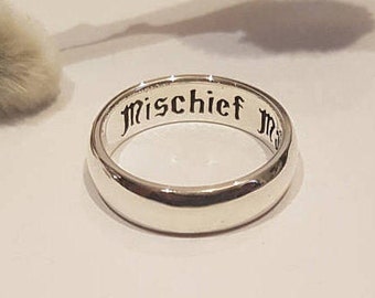 harry potter ring mischief managed engagement band jk rowling marauders map - Harry Potter Wedding Rings harry potter ring mischief managed engagement band jk rowling marauders map - Harry Potter Wedding Rings