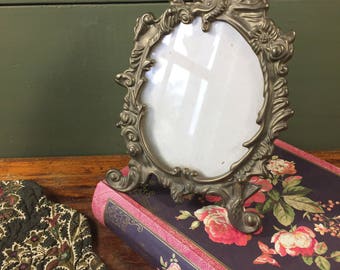 Hollywood Regency Brass Picture Frame, Victorian Rococo Antique Brass Frame, Victorian Picture Frames, Vintage Frame, Ornate Photo Frame