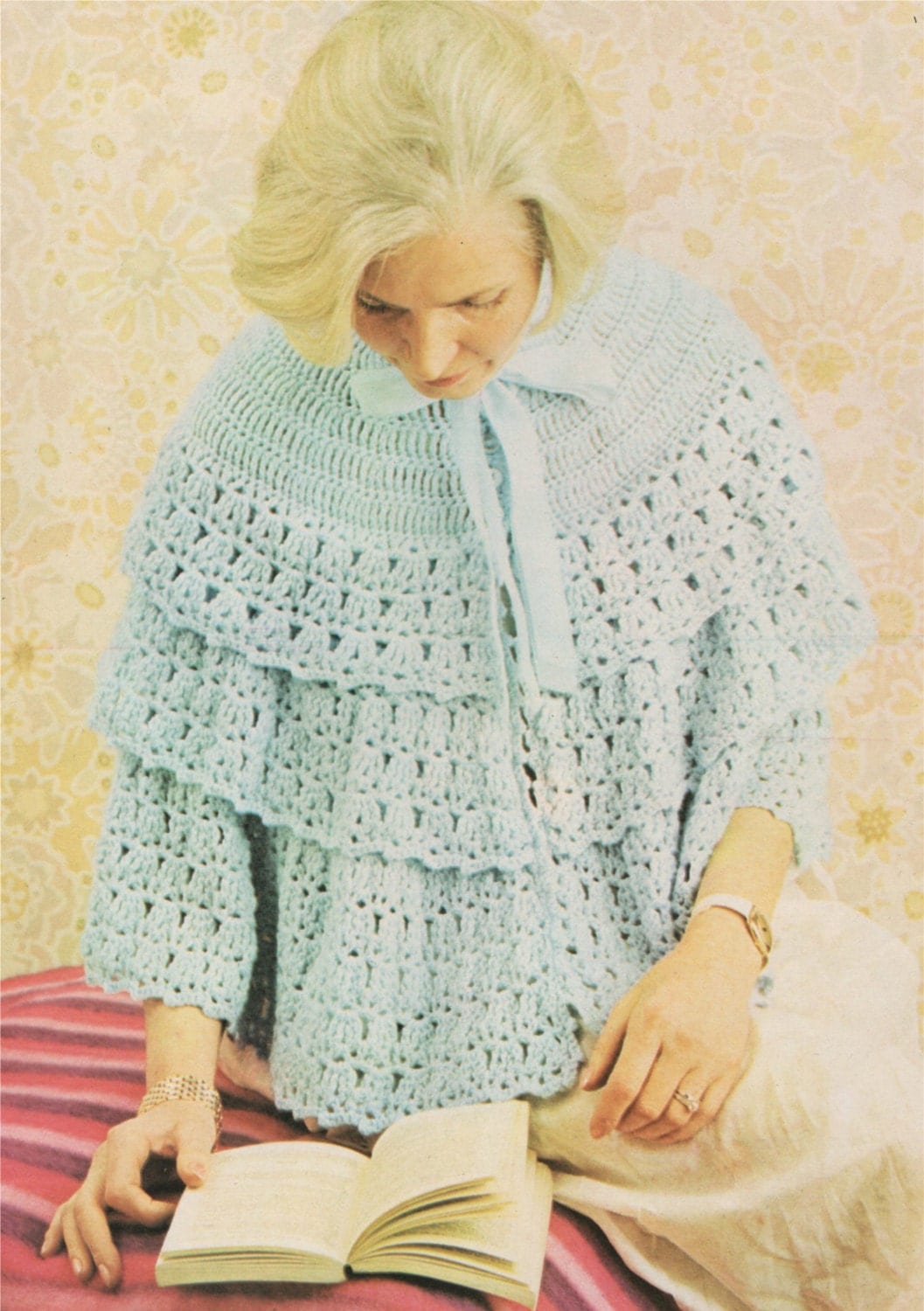 Womens Bedjacket PDF Crochet Pattern Ladies 34 42 inch chest . Bed