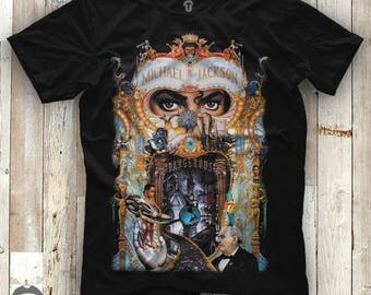 Michael Jackson Dangerous Unisex Black T Shirt Graphic Tee Michael Jackson Men Shirt Michael Jackson Girl Shirt Size S M L XL 2XL