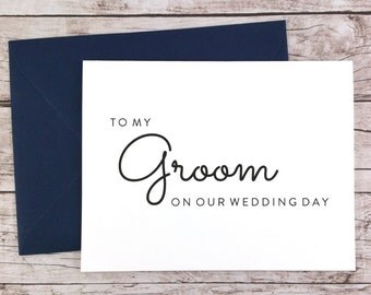To My Groom On Our Wedding Day Card, To My Groom Card, Wedding Day Card, Wedding Gift, Card To Groom From Bride - (FPS0016)