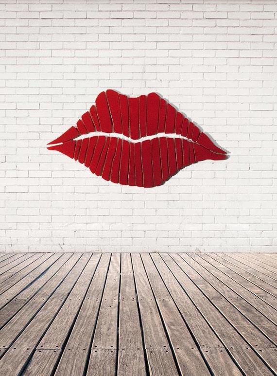 Wood Lips Wall Decor Any color Wall Sign