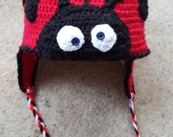 Handmade Crochet Ladybird Hat (1-2 years)