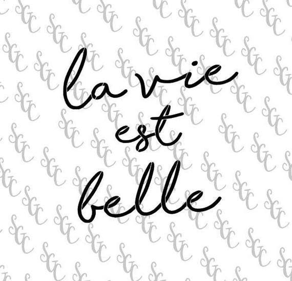 Reusable Stencil La vie est belle Many Sizes to Choose