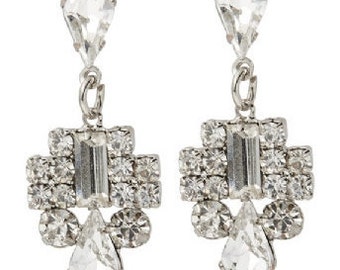 Art Deco Crystal Earrings - Wedding/Bridal/Bridesmaid/Prom EA6036j
